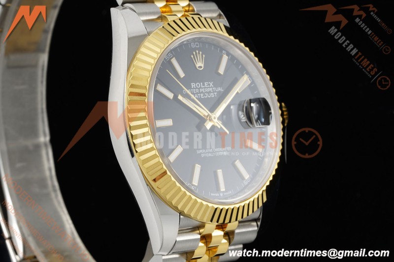 Rolex - Datejust 126333 41mm 904L Gain Weight Jub Flt YG/SS Blk/Stk ARF SH3235 | 롤렉스 - 데이트저스트 126333 41mm 904L 게인 웨이트 주브 플랫 YG/SS 실버/스틸 ARF SH3235