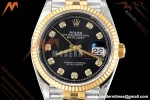 Rolex - Datejust 126233 36mm Jub Flt 904L YG/SS Blk/Dia VSF VS3235 | 롤렉스 - 데이트저스트 126233 36mm 주브 플랫 904L YG/SS 블랙/다이아 VSF VS3235