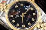 Rolex - Datejust 126233 36mm Jub Flt 904L YG/SS Blk/Dia VSF VS3235 | 롤렉스 - 데이트저스트 126233 36mm 주브 플랫 904L YG/SS 블랙/다이아 VSF VS3235