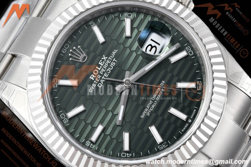 Rolex - Datejust 126334 41mm Oys Flt 904L SS/SS F-Grn/Stk VSF VS3235