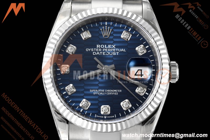 Rolex - Datejust 126234 36mm Oys Flt 904L SS/SS Blu/Dia VSF VS3235