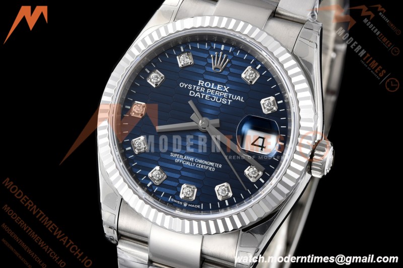 Rolex - Datejust 126234 36mm Oys Flt 904L SS/SS Blu/Dia VSF VS3235