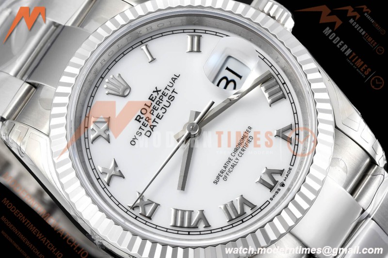 Rolex - Datejust 126234 36mm Oys Flt 904L SS/SS Wht/Rmn VSF VS3235