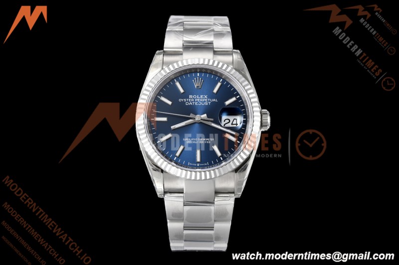 Rolex - Datejust 126234 36mm Oys Flt 904L SS/SS Blu/Stk VSF VS3235
