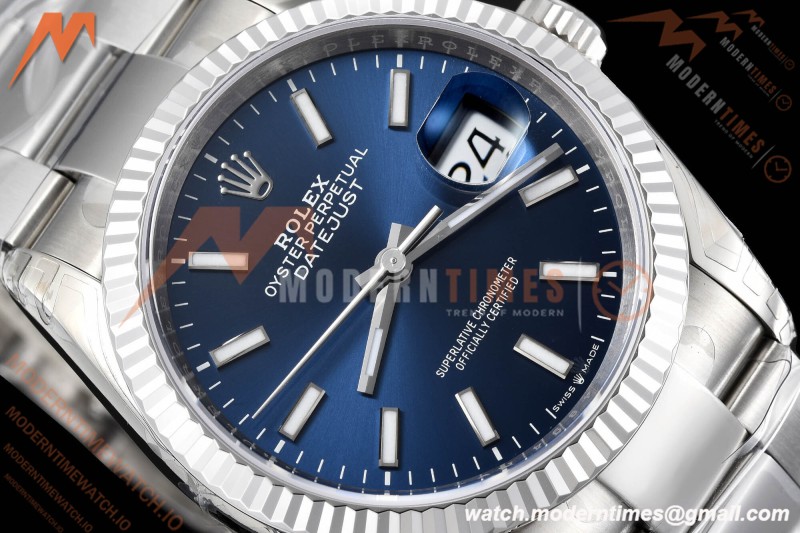 Rolex - Datejust 126234 36mm Oys Flt 904L SS/SS Blu/Stk VSF VS3235