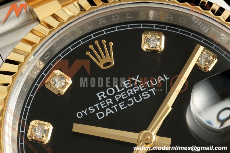 Rolex - Datejust 126233 36mm Jub Flt 904L YG/SS Blk/Dia ARF SH3235