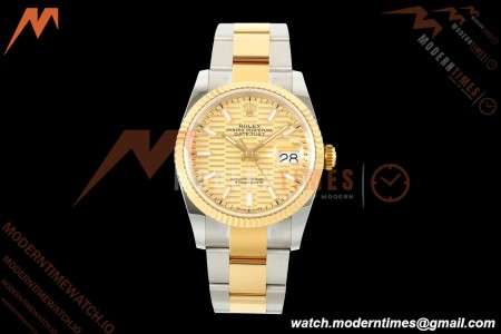 Rolex - Datejust 126233 36mm Oys Flt 904L YG/SS G-Wave/Stk ARF SH3235