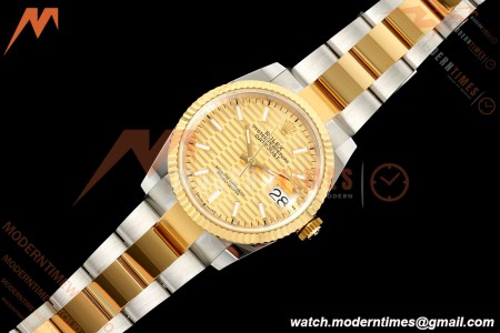 Rolex - Datejust 126233 36mm Oys Flt 904L YG/SS G-Wave/Stk ARF SH3235