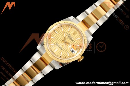 Rolex - Datejust 126233 36mm Oys Flt 904L YG/SS G-Wave/Stk ARF SH3235