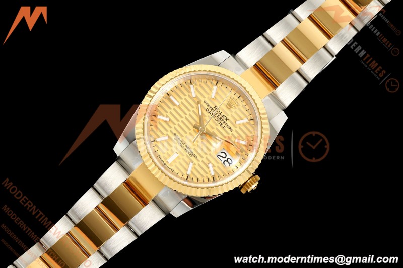 Rolex - Datejust 126233 36mm Oys Flt 904L YG/SS G-Wave/Stk ARF SH3235