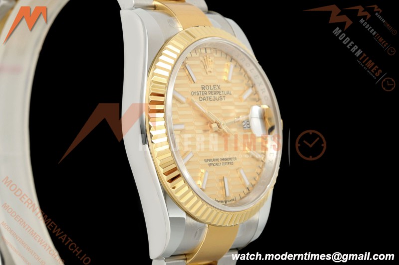 Rolex - Datejust 126233 36mm Oys Flt 904L YG/SS G-Wave/Stk ARF SH3235