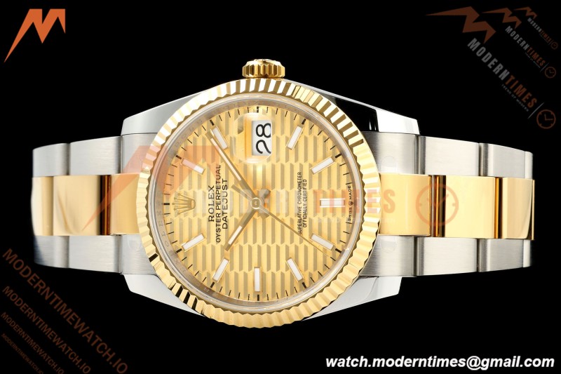 Rolex - Datejust 126233 36mm Oys Flt 904L YG/SS G-Wave/Stk ARF SH3235