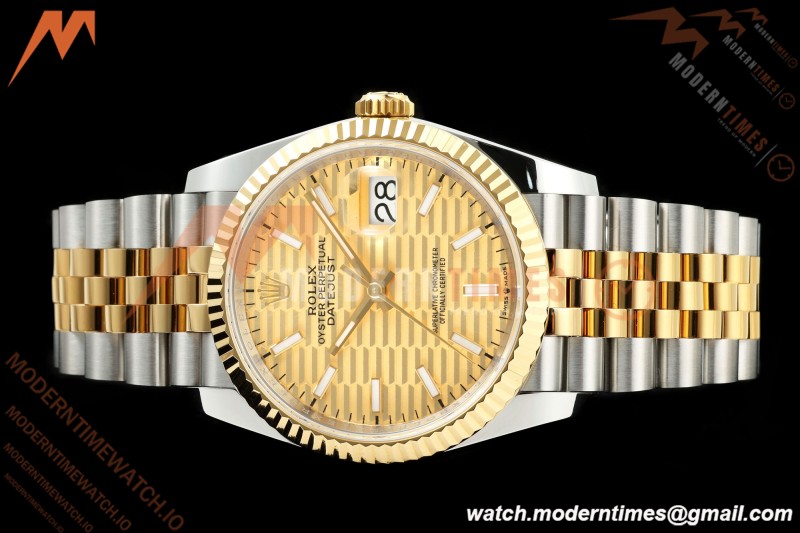 Rolex - Datejust 126233 36mm Jub Flt 904L YG/SS G-Wave/Stk ARF SH3235
