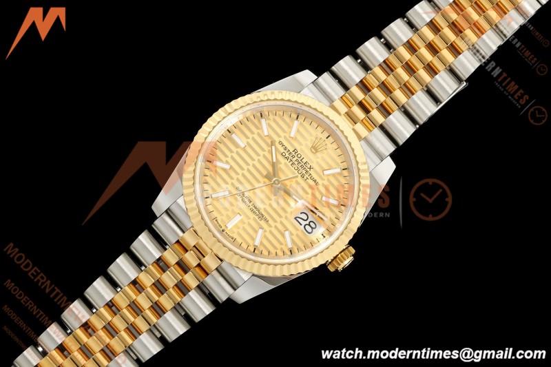 Rolex - Datejust 126233 36mm Jub Flt 904L YG/SS G-Wave/Stk ARF SH3235