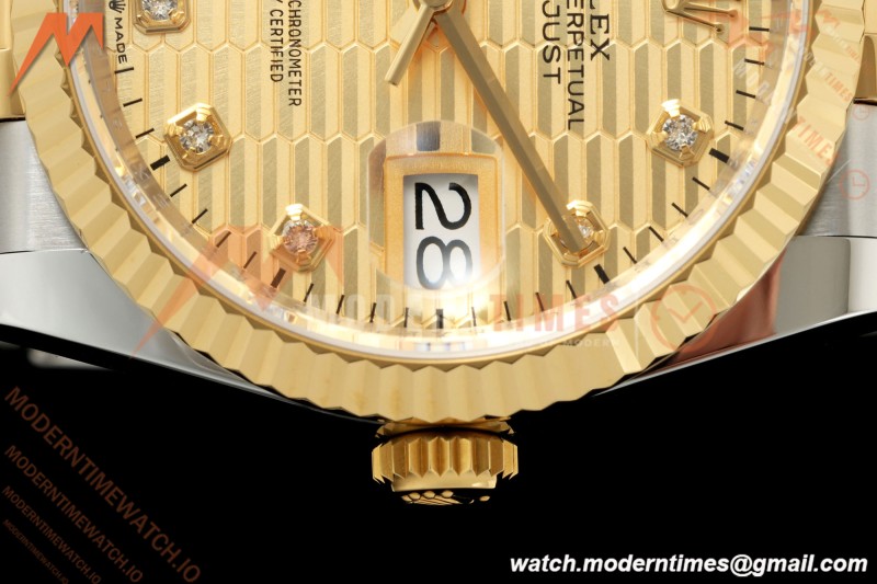 Rolex - Datejust 126233 36mm Jub Flt 904L YG/SS G-Wave/Dia ARF SH3235