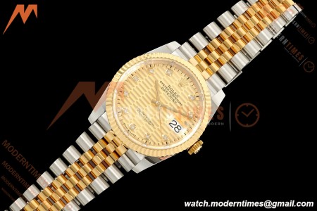 Rolex - Datejust 126233 36mm Jub Flt 904L YG/SS G-Wave/Dia ARF SH3235