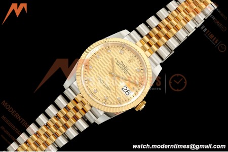 Rolex - Datejust 126233 36mm Jub Flt 904L YG/SS G-Wave/Dia ARF SH3235