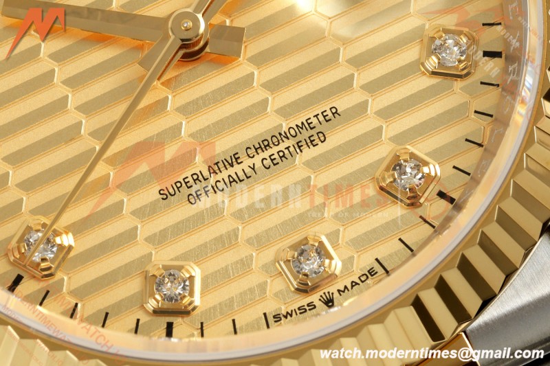 Rolex - Datejust 126233 36mm Jub Flt 904L YG/SS G-Wave/Dia ARF SH3235