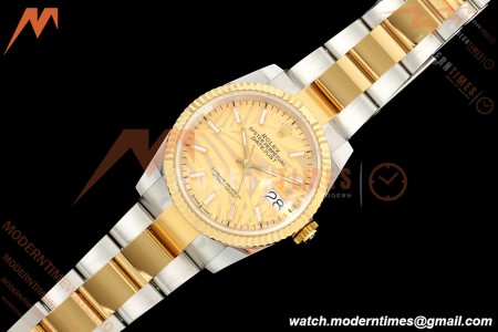Rolex - Datejust 126233 36mm Oys Flt 904L YG/SS G-Palm/Stk ARF SH3235