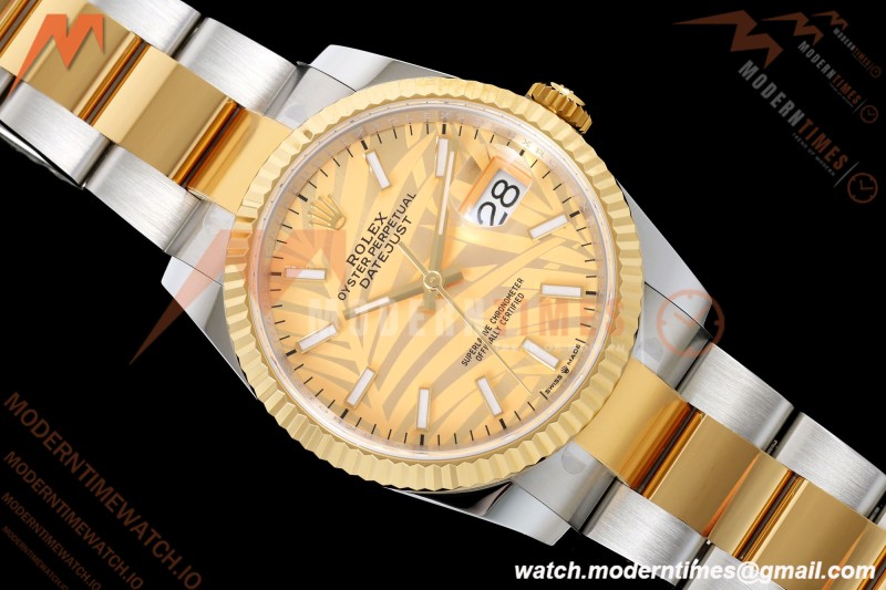 Rolex - Datejust 126233 36mm Oys Flt 904L YG/SS G-Palm/Stk ARF SH3235 | 롤렉스 - 데이트저스트 126233 36mm 오이즈 플라이백 904L YG/SS G-팜/스틸 ARF SH3235