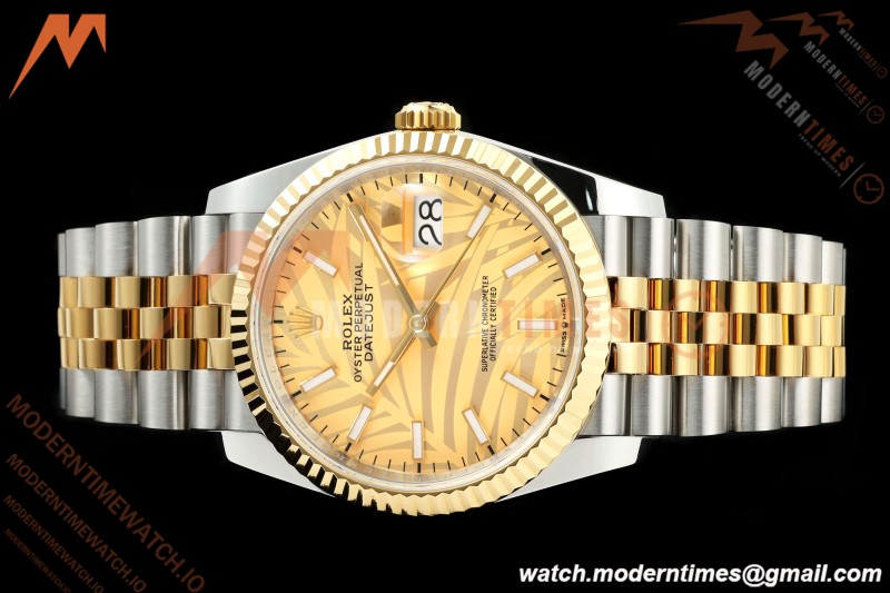 Rolex - Datejust 126233 36mm Jub Flt 904L YG/SS G-Palm/Stk ARF SH3235