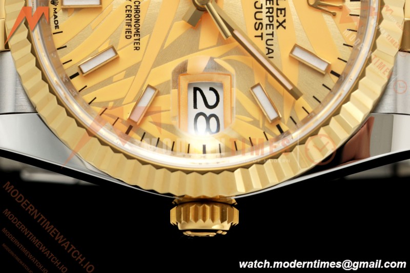 Rolex - Datejust 126233 36mm Jub Flt 904L YG/SS G-Palm/Stk ARF SH3235