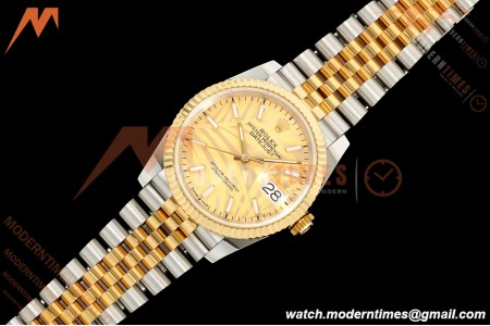 Rolex - Datejust 126233 36mm Jub Flt 904L YG/SS G-Palm/Stk ARF SH3235