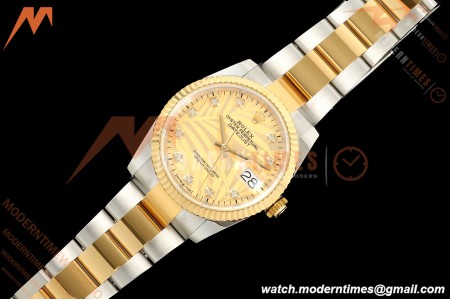 Rolex - Datejust 126233 36mm Oys Flt 904L YG/SS G-Palm/Dia ARF SH3235
