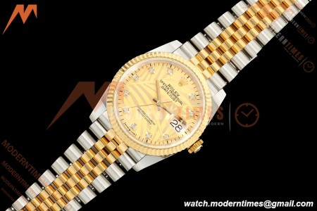 Rolex - Datejust 126233 36mm Jub Flt 904L YG/SS G-Palm/Dia ARF SH3235