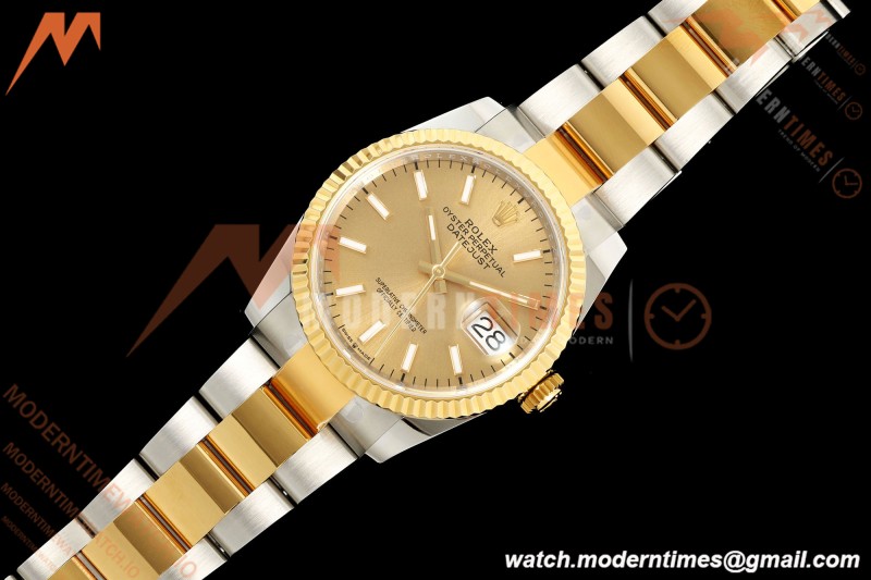 Rolex - Datejust 126233 36mm Oys Flt 904L YG/SS Gold/Stk ARF SH3235