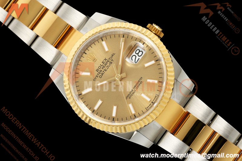 Rolex - Datejust 126233 36mm Oys Flt 904L YG/SS Gold/Stk ARF SH3235