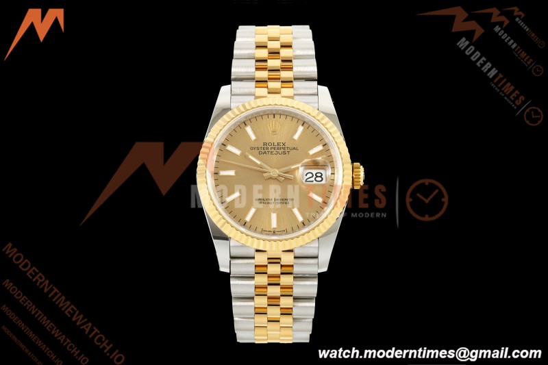 Rolex - Datejust 126233 36mm Jub Flt 904L YG/SS Gold/Stk ARF SH3235