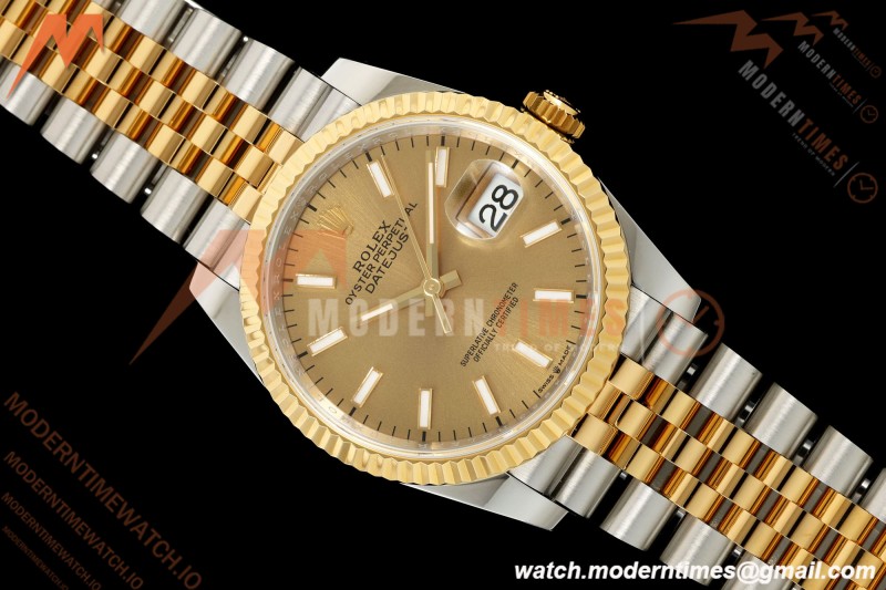 Rolex - Datejust 126233 36mm Jub Flt 904L YG/SS Gold/Stk ARF SH3235