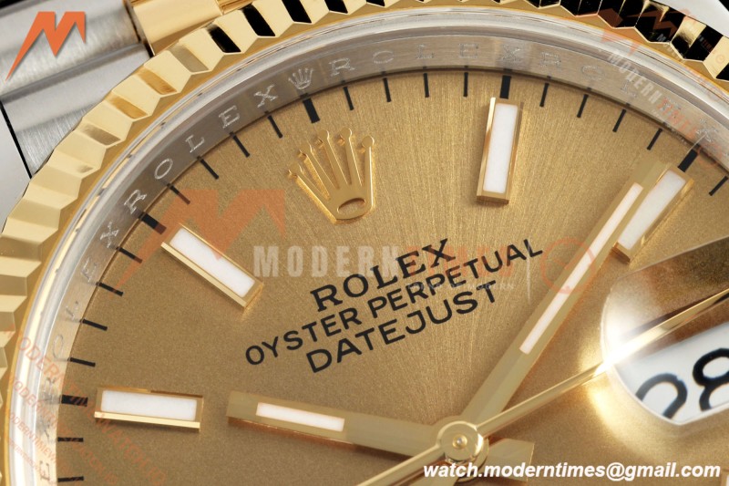 Rolex - Datejust 126233 36mm Jub Flt 904L YG/SS Gold/Stk ARF SH3235