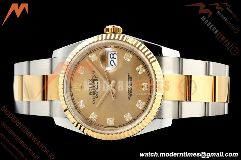 Rolex - Datejust 126233 36mm Oys Flt 904L YG/SS Gold/Dia ARF SH3235