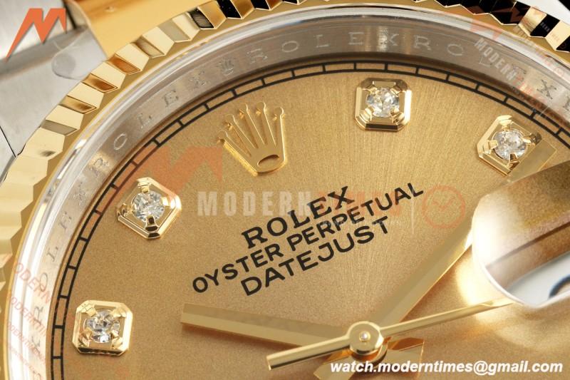 Rolex - Datejust 126233 36mm Oys Flt 904L YG/SS Gold/Dia ARF SH3235