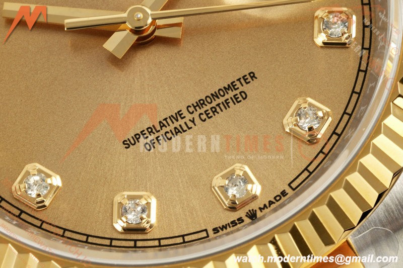 Rolex - Datejust 126233 36mm Oys Flt 904L YG/SS Gold/Dia ARF SH3235