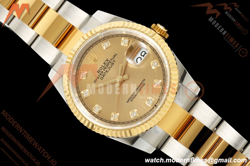 Rolex - Datejust 126233 36mm Oys Flt 904L YG/SS Gold/Dia ARF SH3235