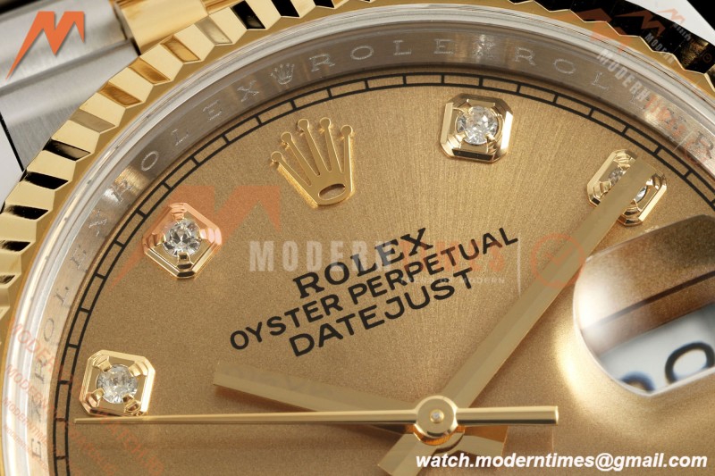 Rolex - Datejust 126233 36mm Jub Flt 904L YG/SS Gold/Dia ARF SH3235