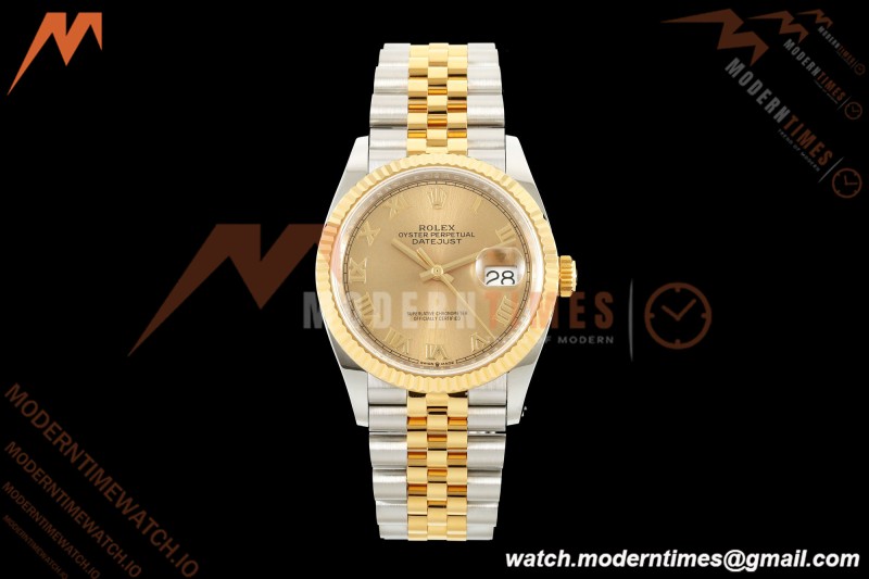 Rolex - Datejust 126233 36mm Jub Flt 904L YG/SS Gold/Rmn ARF SH3235 | 롤렉스 - 데이트저스트 126233 36mm 주브 플랫 904L YG/SS 골드/Rmn ARF SH3235