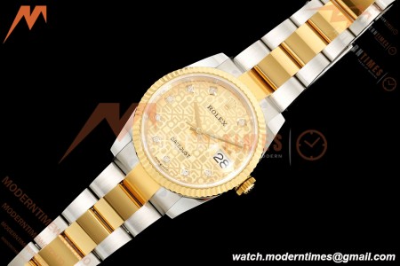 Rolex - Datejust 126233 36mm Oys Flt 904L YG/SS Silver Jub/Dia ARF SH3235