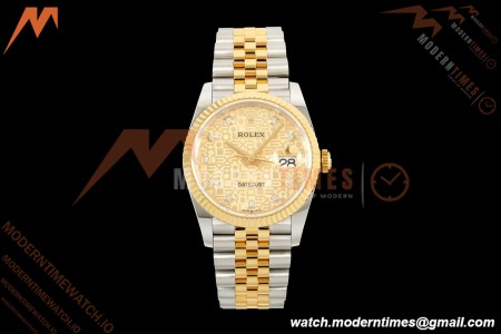 Rolex - Datejust 126233 36mm Jub Flt 904L YG/SS Silver Jub/Dia ARF SH3235