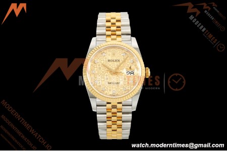 Rolex - Datejust 126233 36mm Jub Flt 904L YG/SS Silver Jub/Dia ARF SH3235