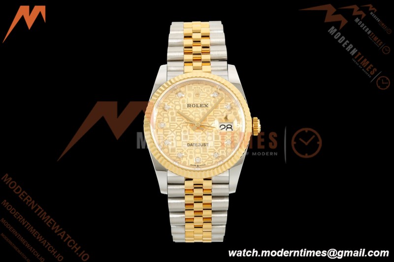 Rolex - Datejust 126233 36mm Jub Flt 904L YG/SS Silver Jub/Dia ARF SH3235