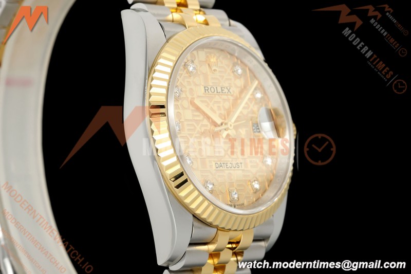 Rolex - Datejust 126233 36mm Jub Flt 904L YG/SS Silver Jub/Dia ARF SH3235