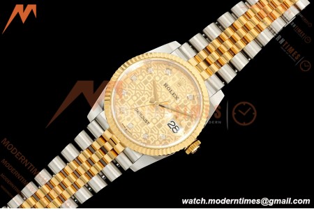 Rolex - Datejust 126233 36mm Jub Flt 904L YG/SS Silver Jub/Dia ARF SH3235