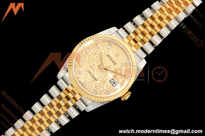 Rolex - Datejust 126233 36mm Jub Flt 904L YG/SS Silver Jub/Dia ARF SH3235