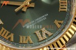 Rolex - Datejust 126233 36mm Oys Flt 904L YG/SS Green/Rmn ARF SH3235