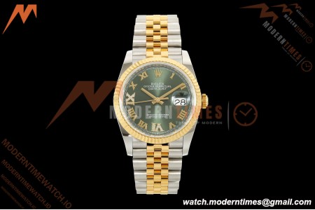 Rolex - Datejust 126233 36mm Jub Flt 904L YG/SS Green/Rmn ARF SH3235 | 롤렉스 - 데이트저스트 126233 36mm 주브 플랫 904L YG/SS 그린/Rmn ARF SH3235