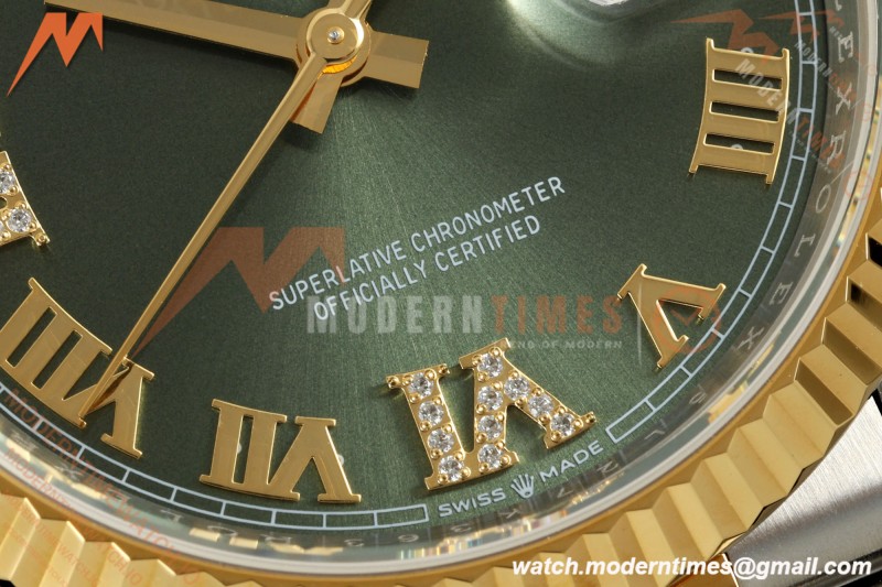Rolex - Datejust 126233 36mm Jub Flt 904L YG/SS Green/Rmn ARF SH3235 | 롤렉스 - 데이트저스트 126233 36mm 주브 플랫 904L YG/SS 그린/Rmn ARF SH3235